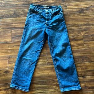 Levi ribcage straights !  Had some stretch , worn twice